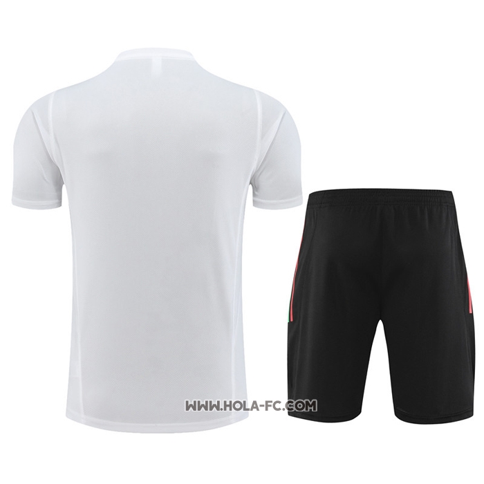 Chandal del Manchester United 2023-2024 Manga Corta Blanco - Pantalon Corto